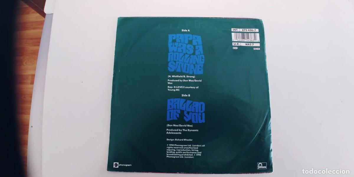 Discos de vinilo: WAS NOT WAS-SINGLE PAPA WAS A ROLLING STONES - Foto 2