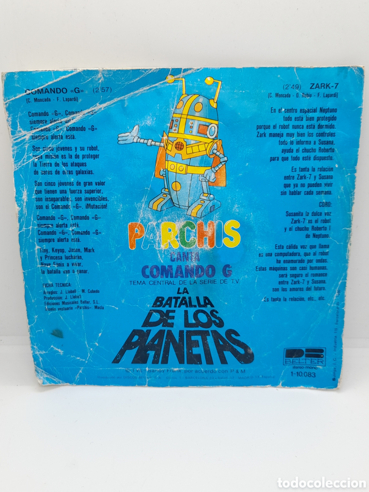 Discos de vinilo: DISCO BELTER, LA BATALLA DE LOS PLANETAS. PARCHIS. - Foto 2