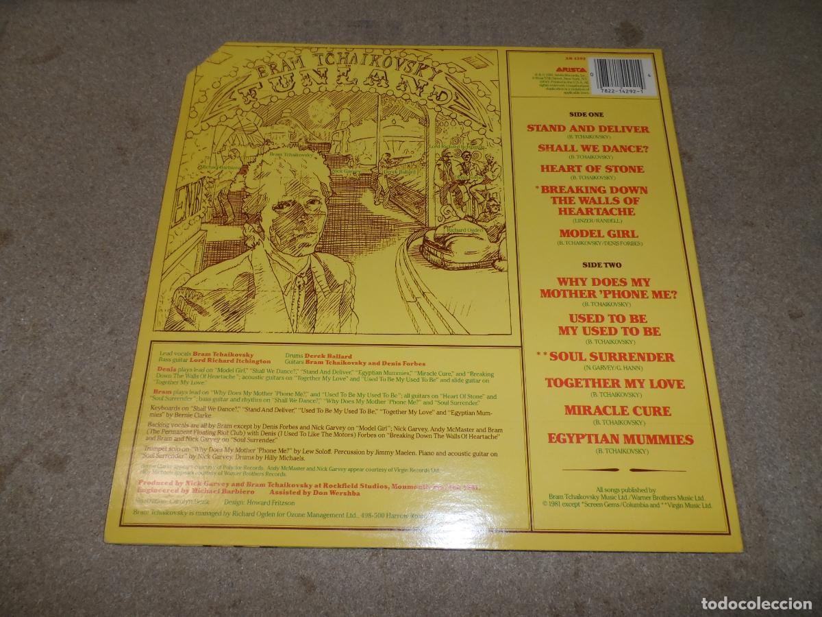 Discos de vinilo: Bram Tchaikovsky - Funland (USA 1981) - Foto 2