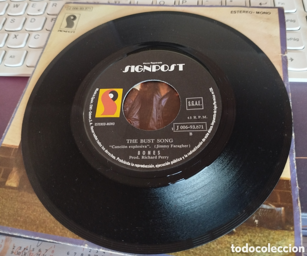 Discos de vinilo: Bones - Roberta/ The bust song - Foto 3