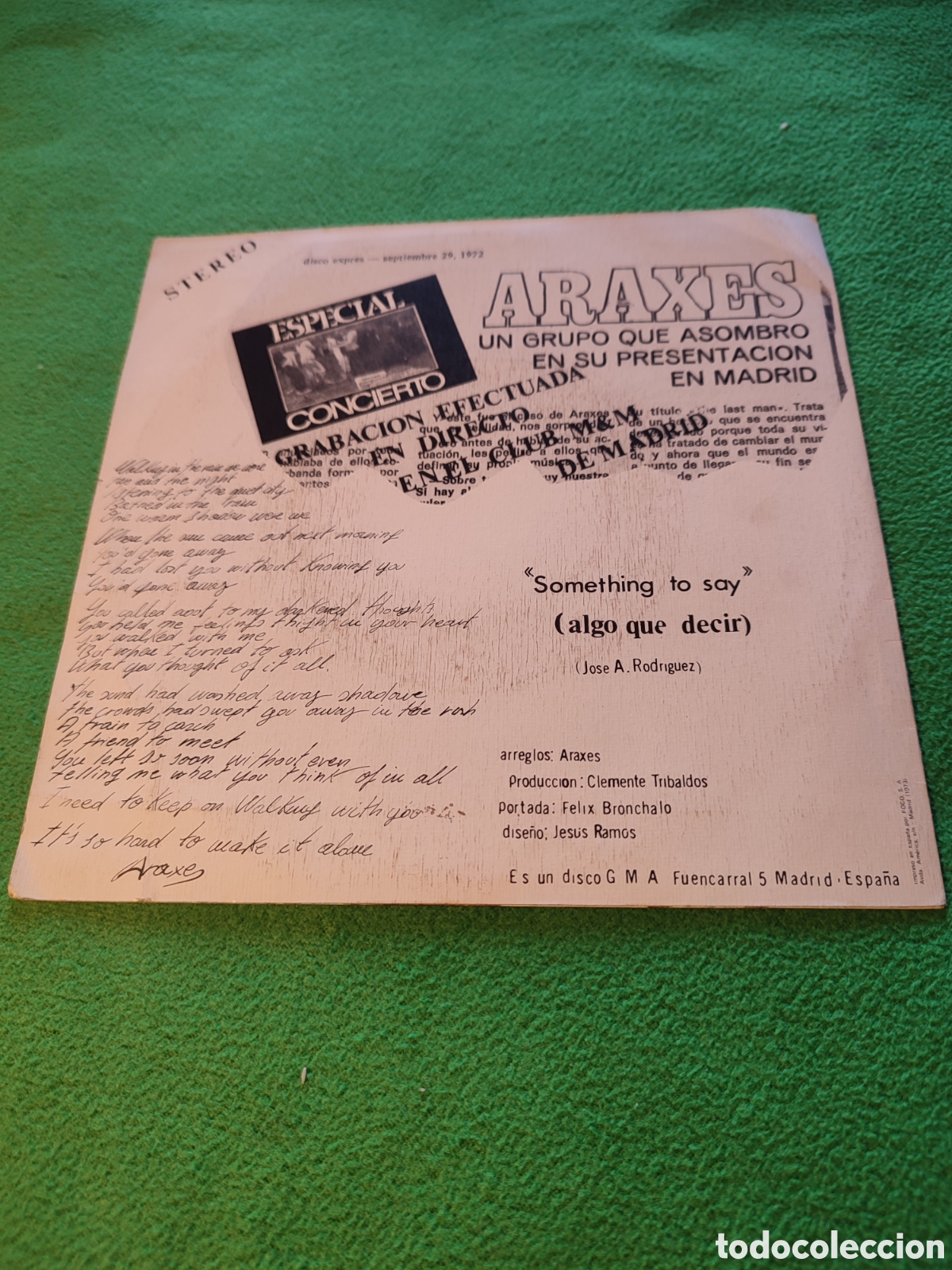 Discos de vinilo: Araxes - Something to say Part 1 y 2 - Foto 2