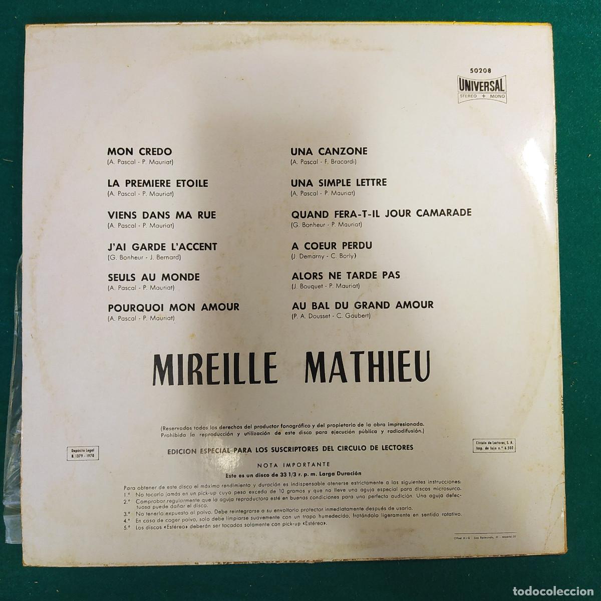 Discos de vinilo: Mireille Mathieu &ndash; Mireille Mathieu - Foto 2