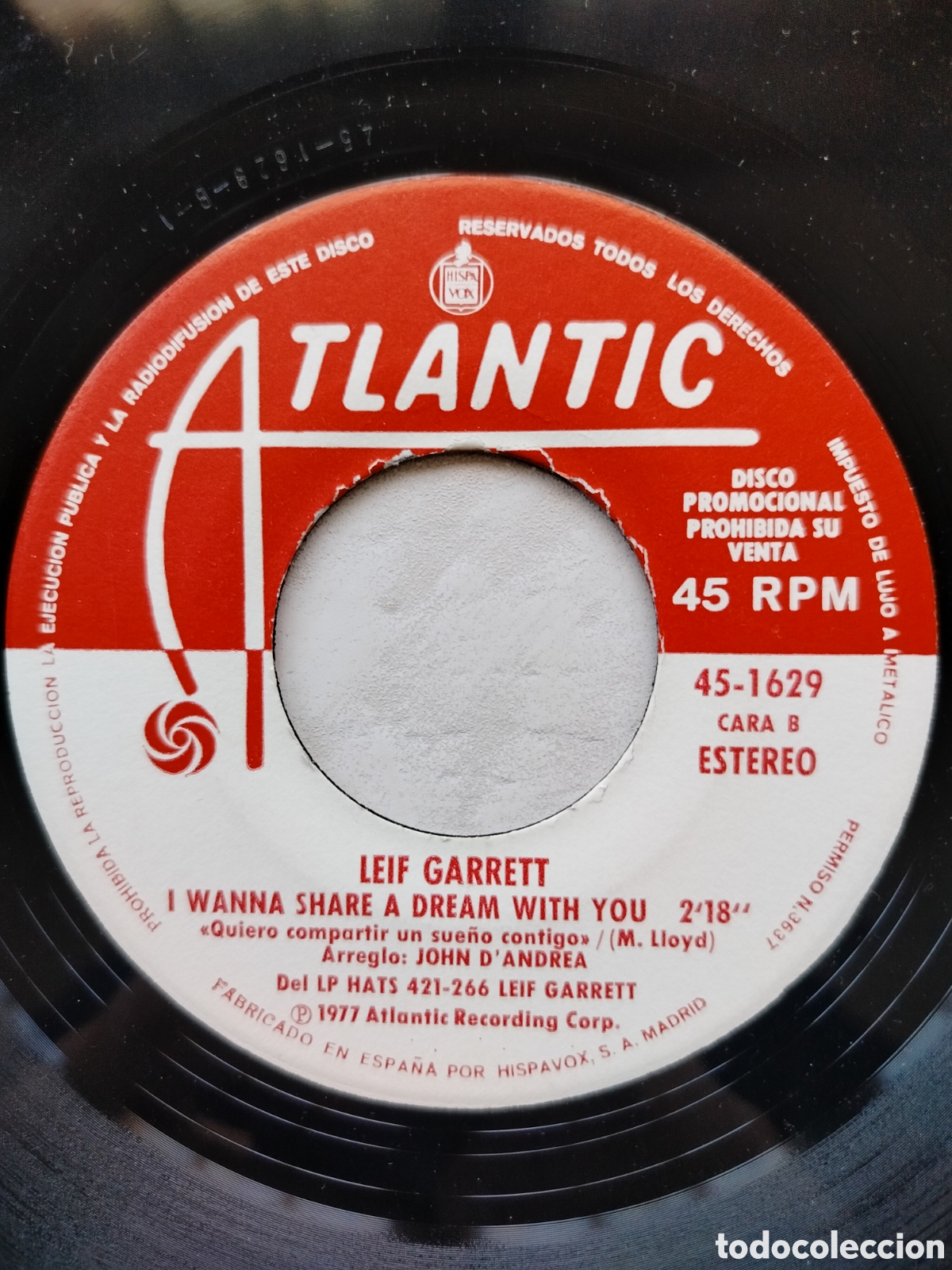 Discos de vinilo: Leif Garret Promo Single - Foto 3