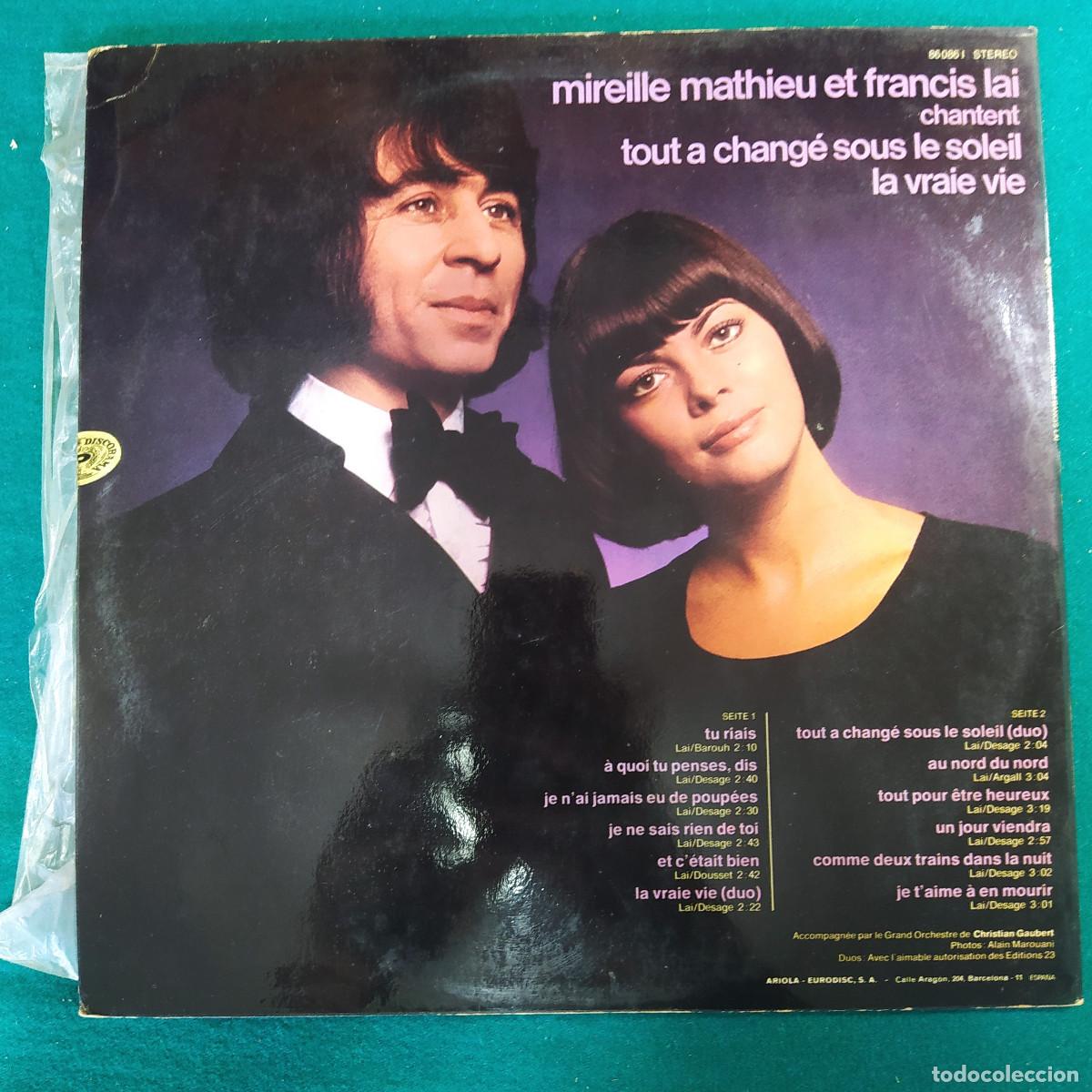 Discos de vinilo: Mireille Mathieu &ndash; Chante Francis Lai - Foto 2