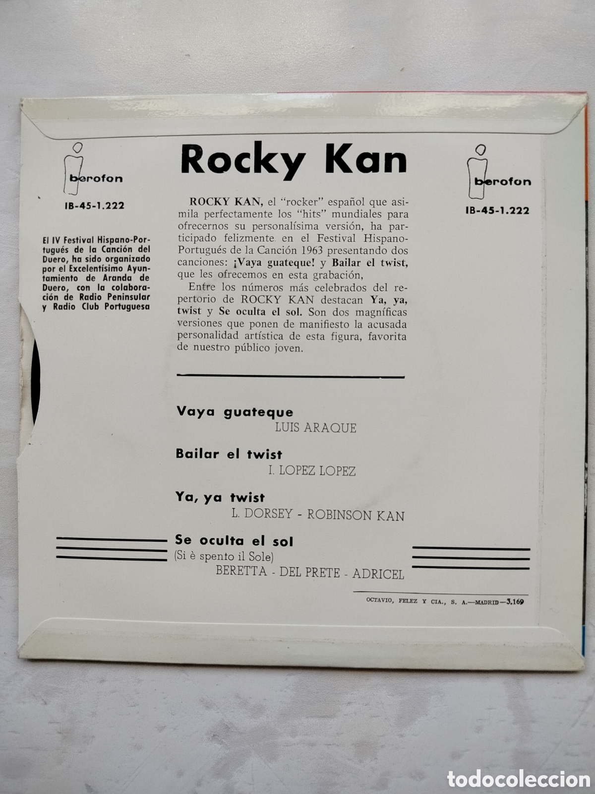 Discos de vinilo: Rocky Kan EP 1963... - Foto 2