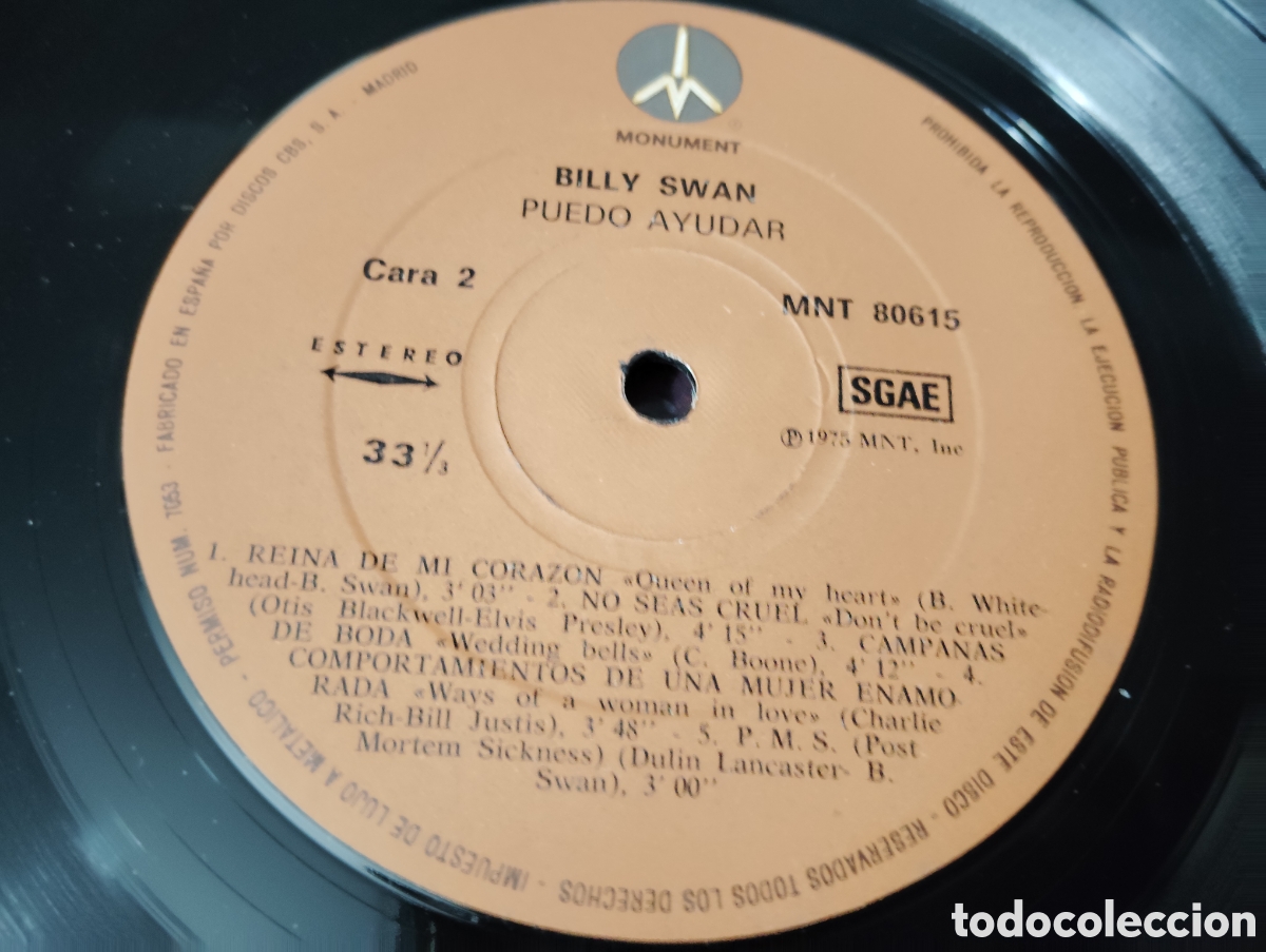 Discos de vinilo: BILLY SWAN - I CAN HELP , 1975 ESPA&Ntilde;A - Foto 3