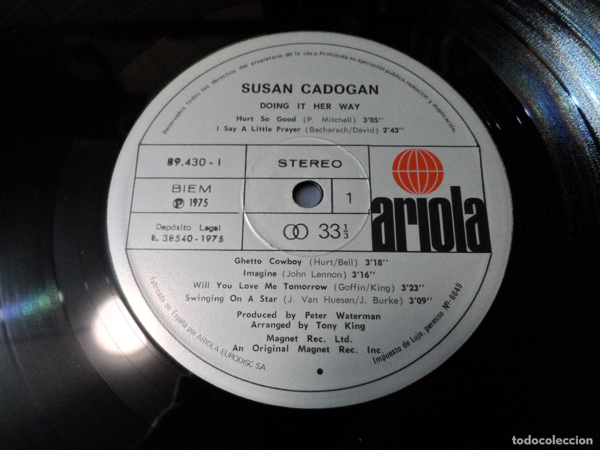 Discos de vinilo: Susan Cadogan &ndash; Doing It Her Way (SPAIN 1975) - Foto 3