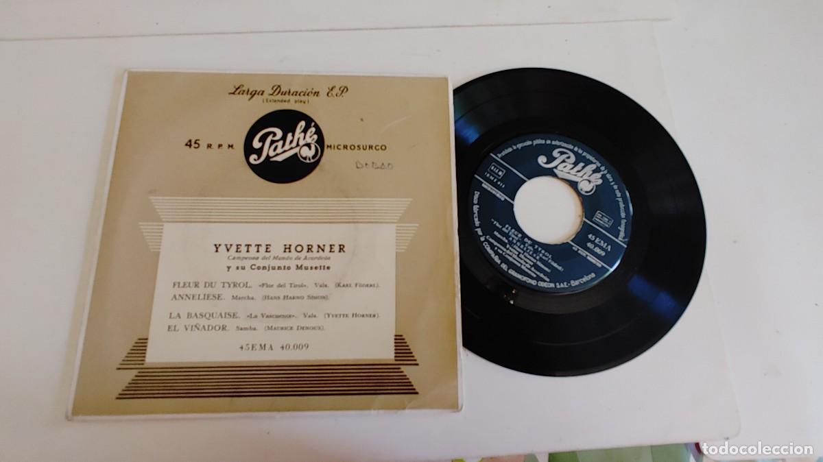 Discos de vinilo: YVETTE HORNER-EP FLEUR DU TYROL +3 - Foto 1