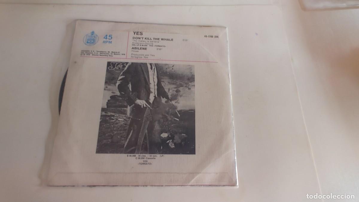 Discos de vinilo: YES-SINGLE DON&acute;T KILL THE WHALE - Foto 2