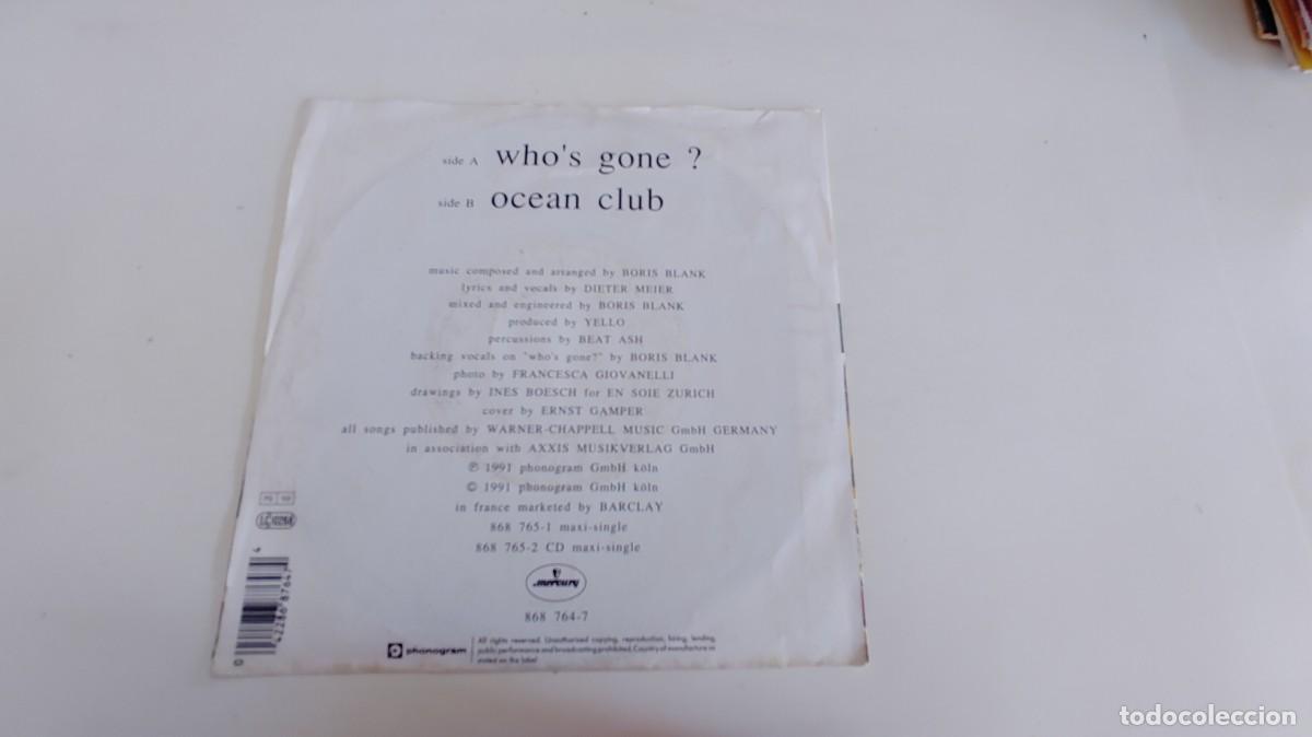 Discos de vinilo: YELLO-SINGLE WHO&acute;S GONE - Foto 2