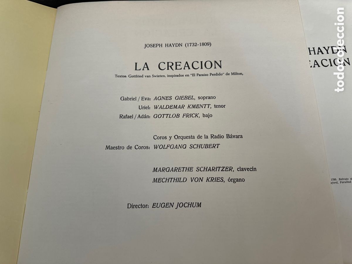 Discos de vinilo: HAYDN - LA CREACION BOX 2 LPS + LIBRETO - Foto 3