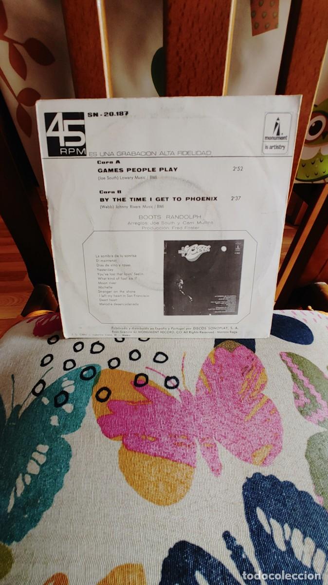 Discos de vinilo: BOOTS RANDOLPH-SINGLE GAMES PEOPLE PLAY - Foto 2
