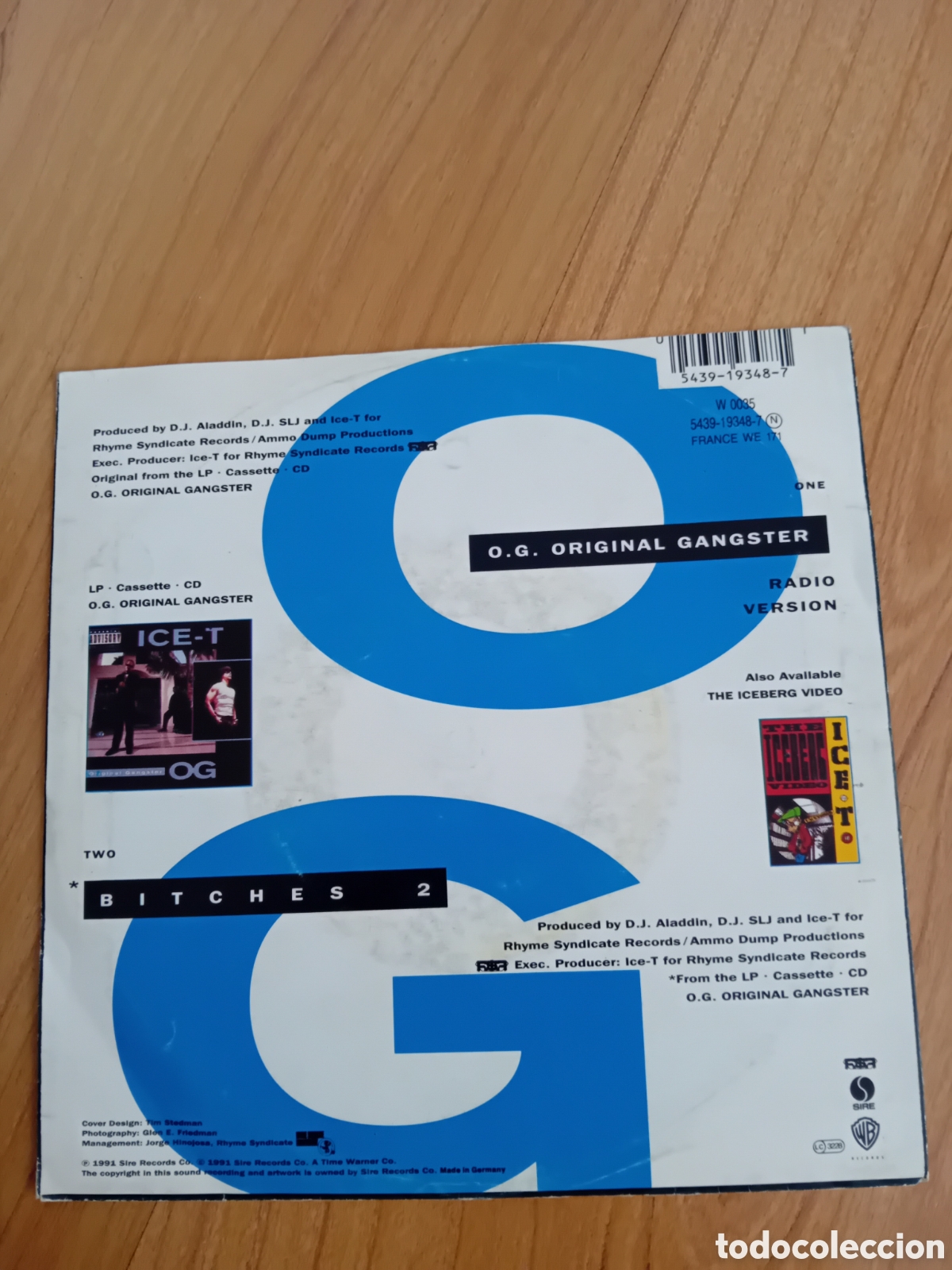 Discos de vinilo: ICE-T. ORIGINAL GANGSTER - Foto 2