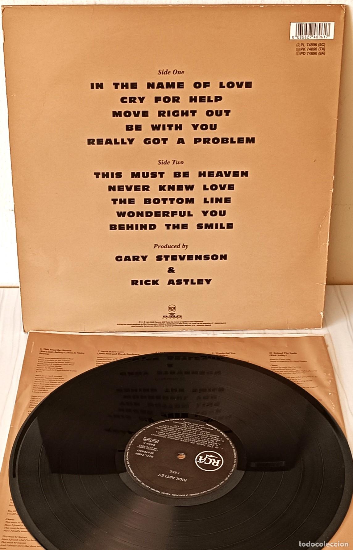 Discos de vinilo: RICK ASTLEY - FREE RCA - 1991 - Foto 2