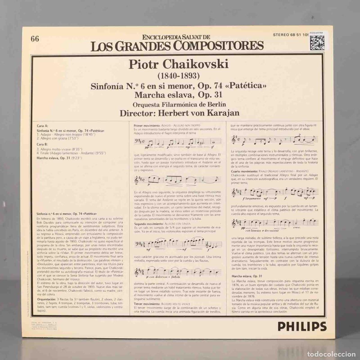 Discos de vinilo: LP. CHAIKOVSKI. KARAJAN - Foto 2