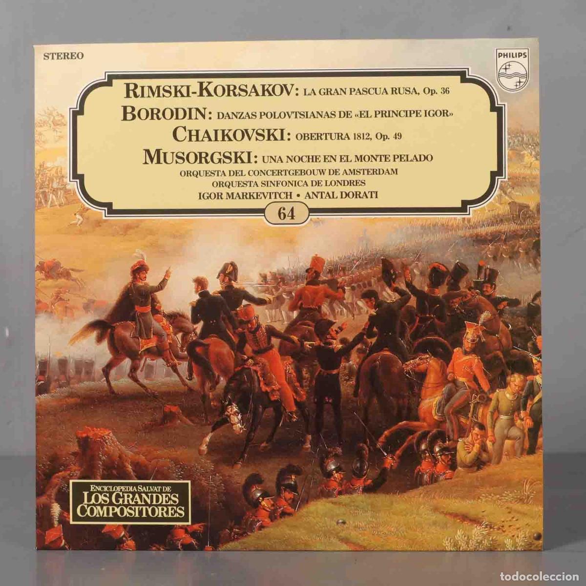 Discos de vinil: LP. RIMSKI-KORSAKOV: LA GRAN RUSA, .36 BORODIN: DANZAS POLOVISIANAS DE &laquo;EL PRINCIPE IGOR&raquo; CHAIKOV