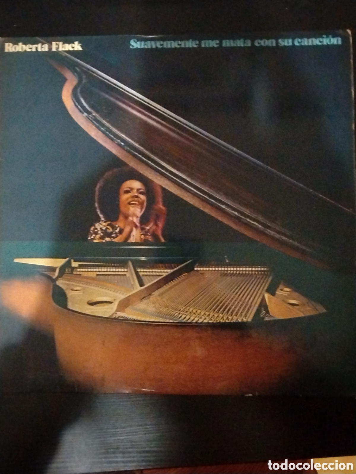 Discos de vinilo: Roberta flack LP suavemente me mata con su canci&oacute;n - Foto 1