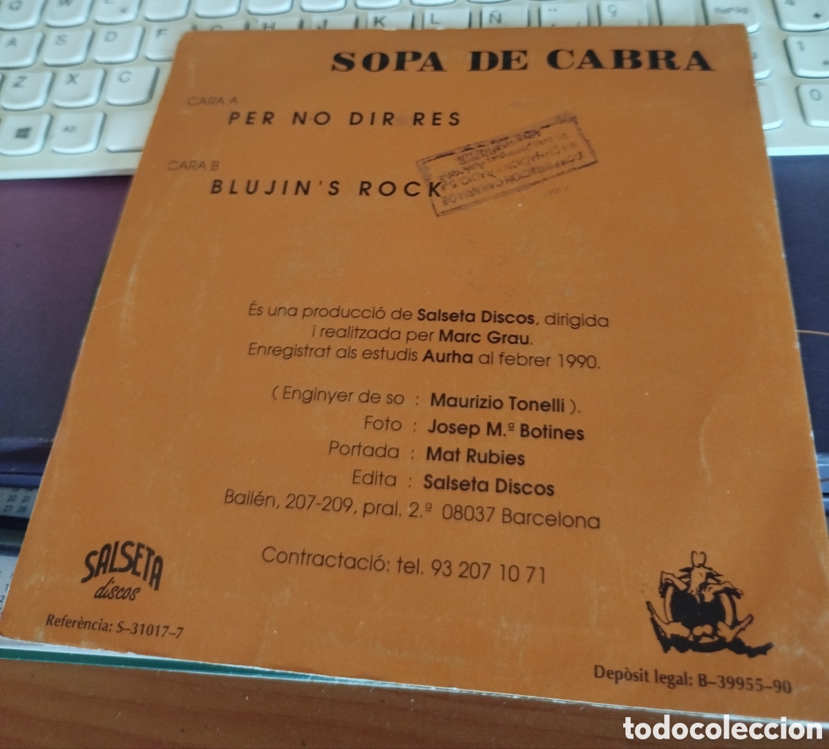 Discos de vinilo: Sopa de cabra - per no dir res - Foto 2