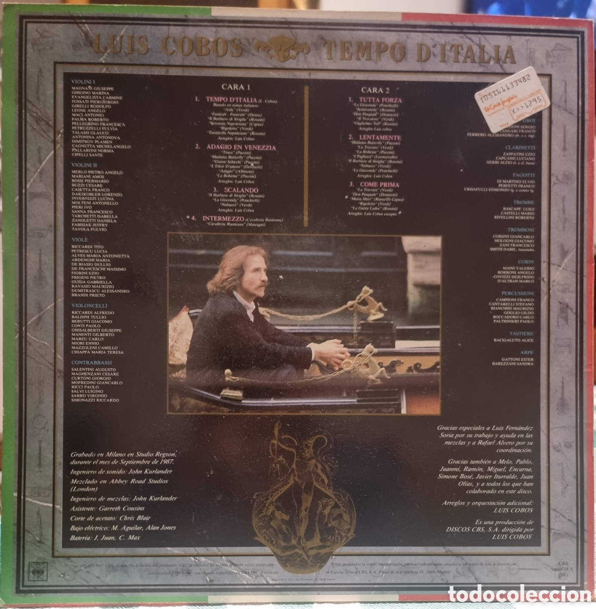 Discos de vinilo: Luis Cobos LItalia LP vinilo - Foto 2
