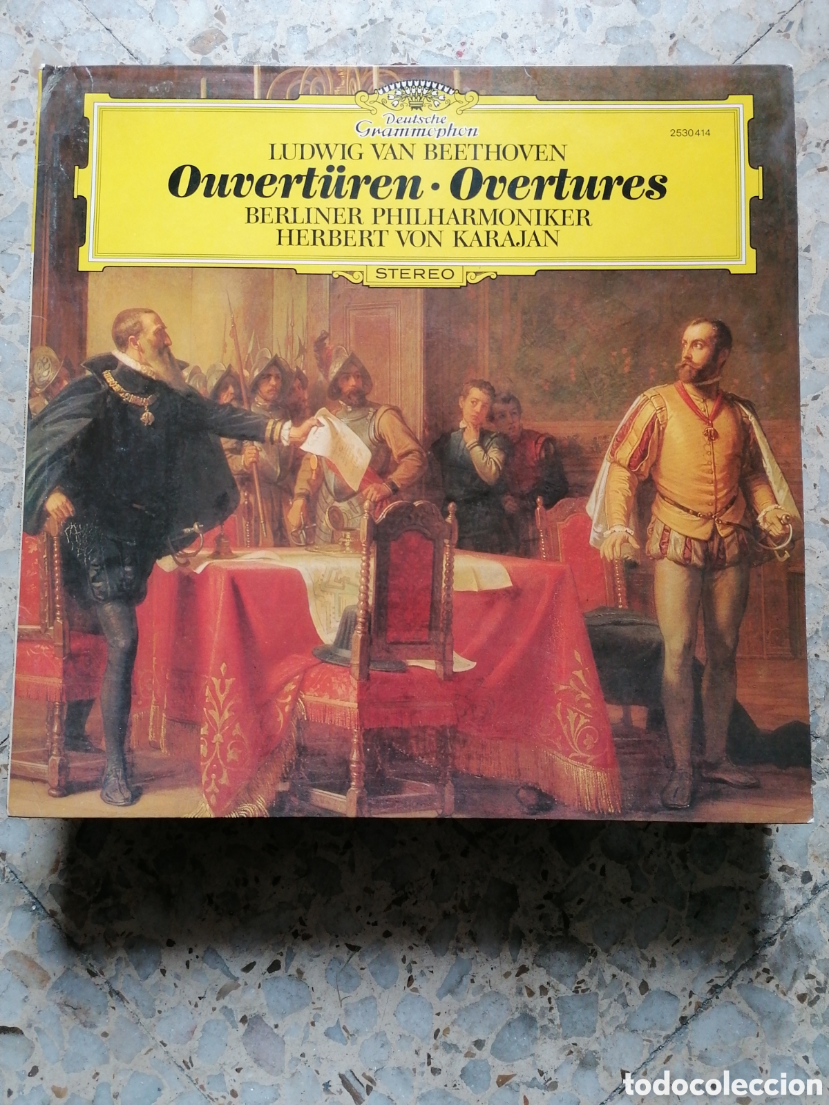 Discos de vinilo: LP BEETHOVEN OUVERTUREN OVERTURES KARAJAN - Foto 1