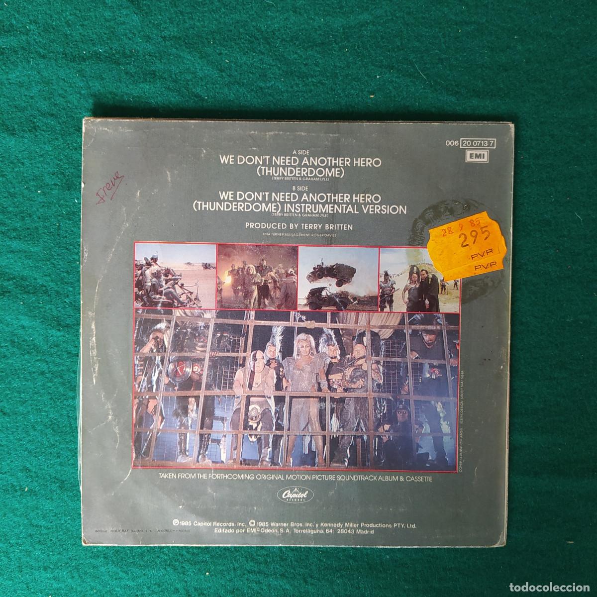 Discos de vinilo: Tina Turner &ndash; We Dont Need Another Hero (Thunderdome) - Foto 2