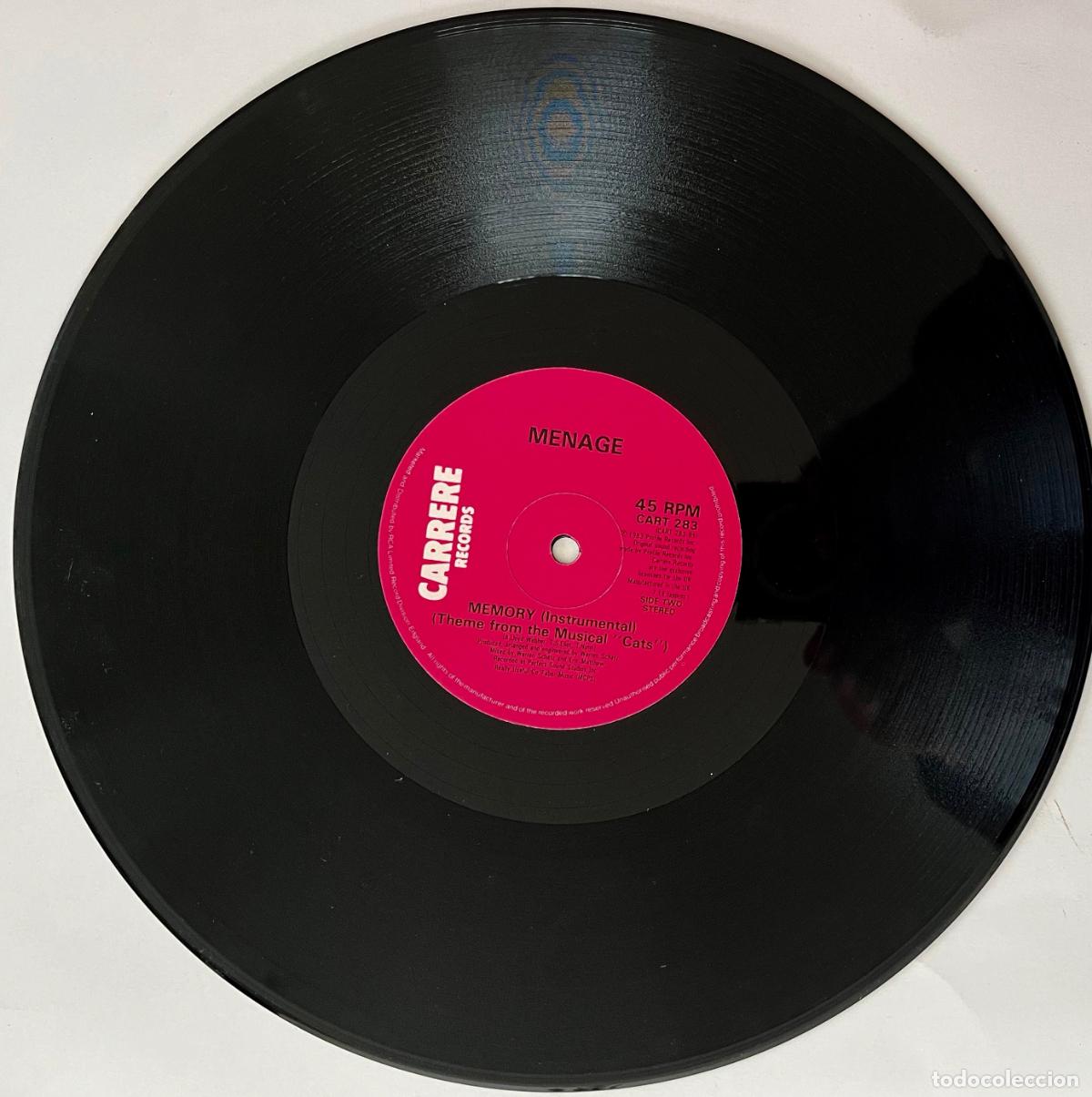 Discos de vinilo: MENAGE. MEMORY. MAXISINGLE UK 2 TEMAS 1983 - Foto 2