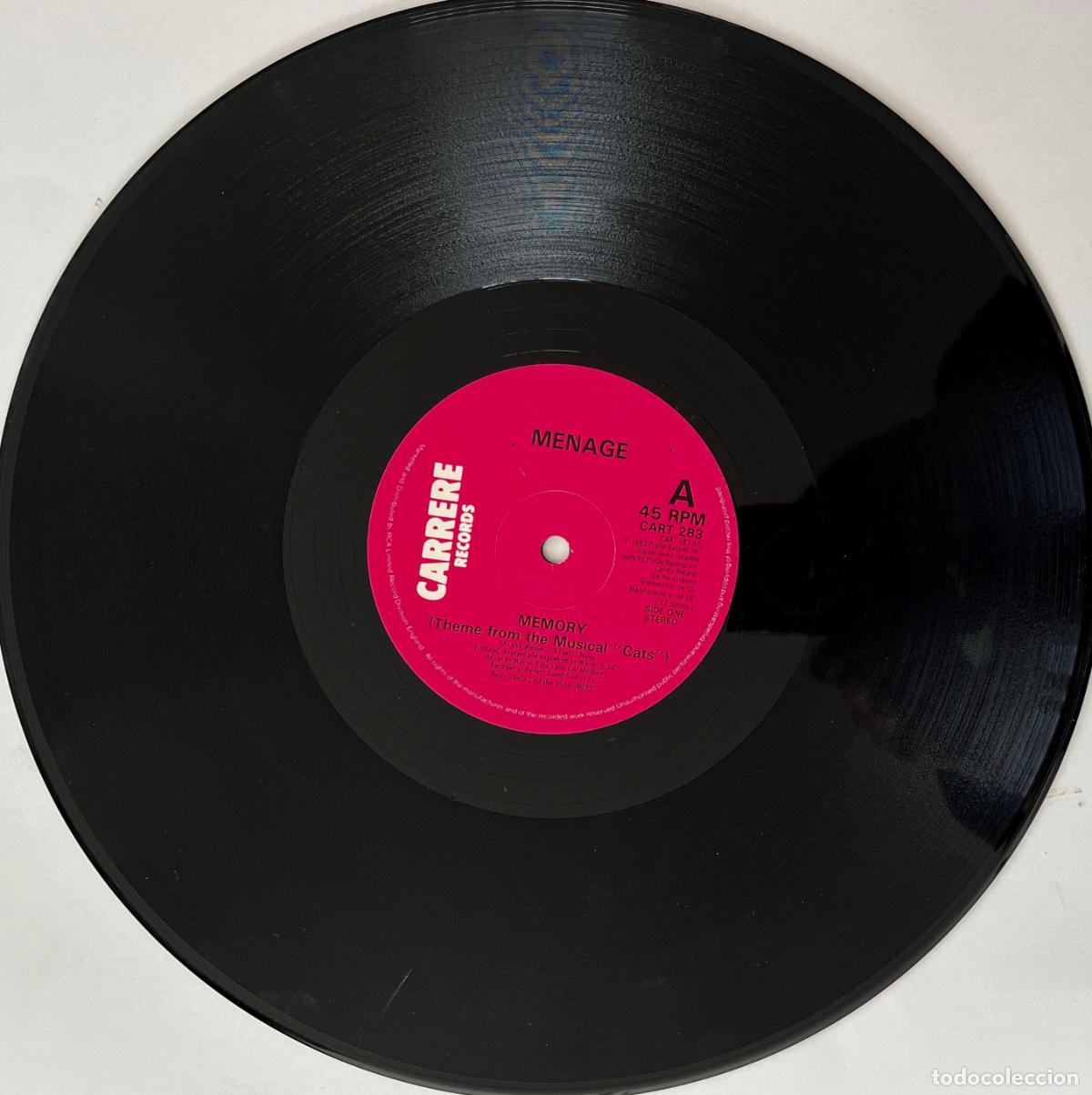 Discos de vinilo: MENAGE. MEMORY. MAXISINGLE UK 2 TEMAS 1983 - Foto 1