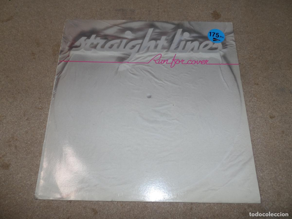 Discos de vinilo: STRAIGHT LINES - RUN FOR COVER (SPAIN 1982) - Foto 1