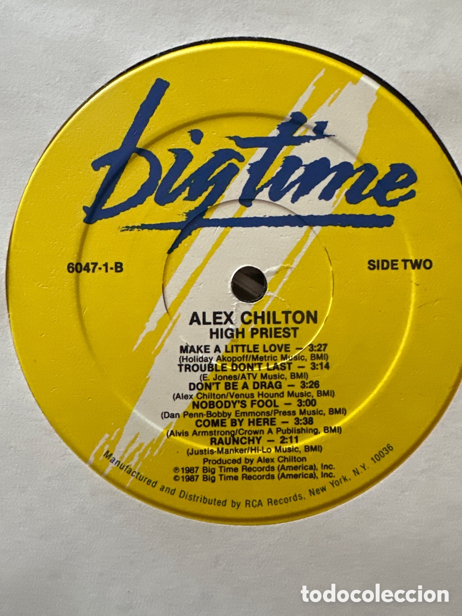 Discos de vinilo: Alex Chilton &rdquo;High Priest&rdquo; (BigTime) - Foto 3