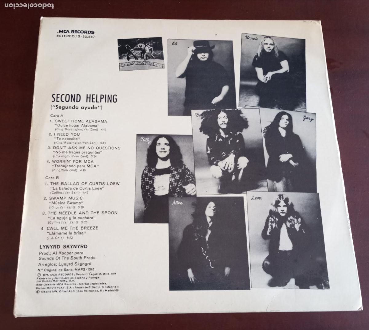 Discos de vinilo: LYNYRD SKYNYRD - SECOND HELPING - LP - 1974 - Foto 2