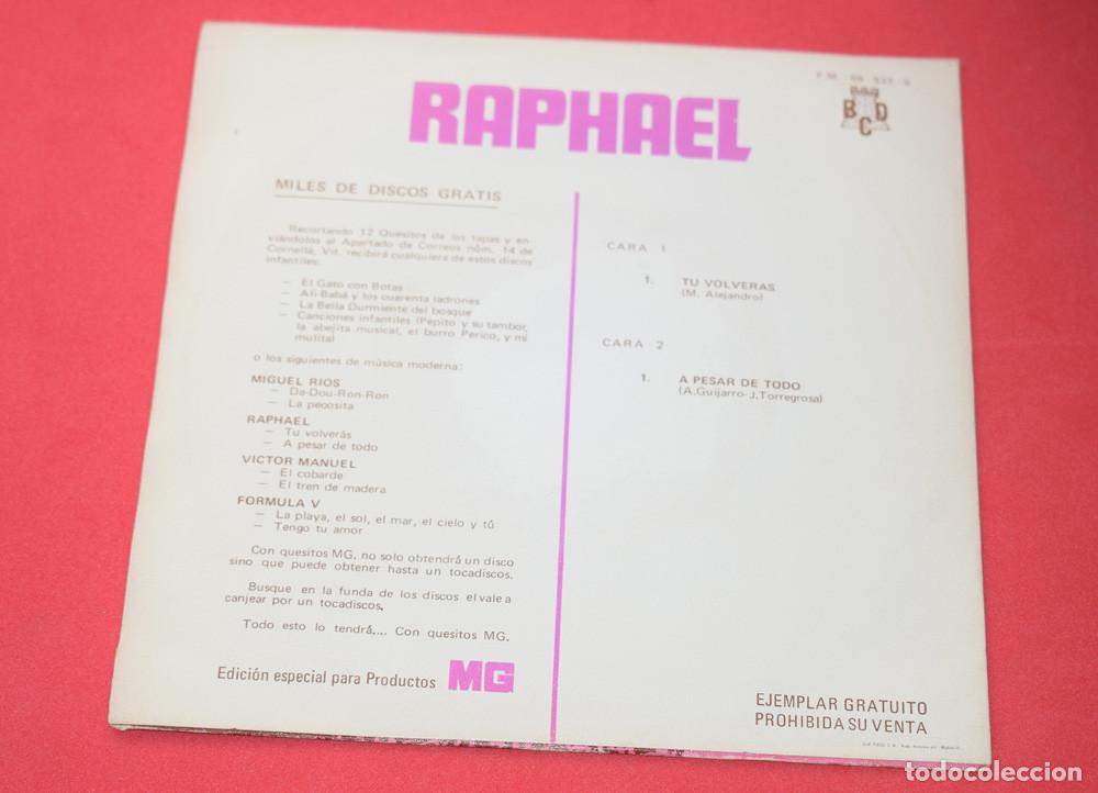 Discos de vinilo: RAPHAEL - TU VOLVERAS - SINGLE 1970 - Foto 3
