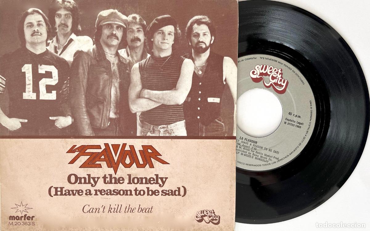 Vinyl records: LA FLAVOUR. ONLY THE LONELY. SINGLE ORIGINAL ESPA&Ntilde;A 1980