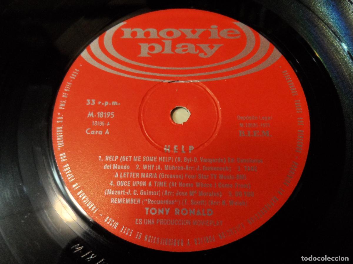 Discos de vinilo: TONY RONALD - HELP (SPAIN 1971) - Foto 3