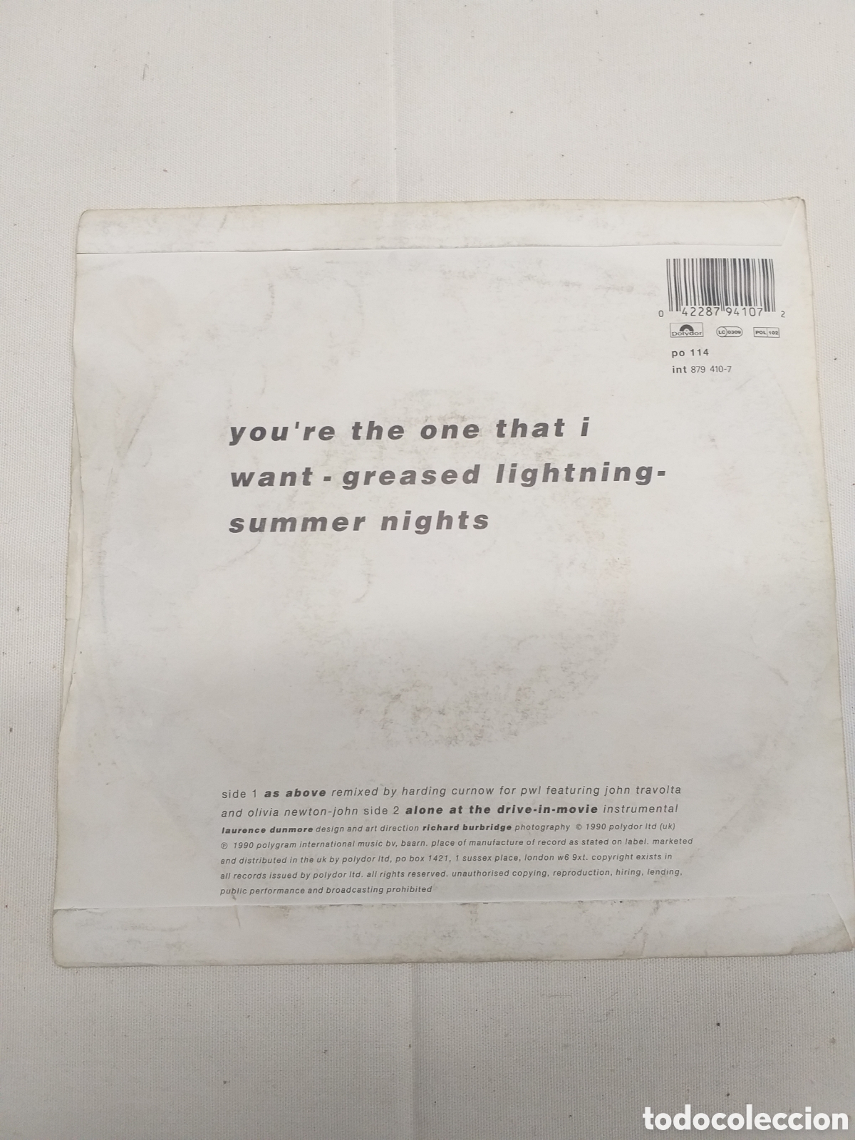 Discos de vinilo: THE GREASE MEGAMIX - MAXI SINGLE VINILO - Foto 2