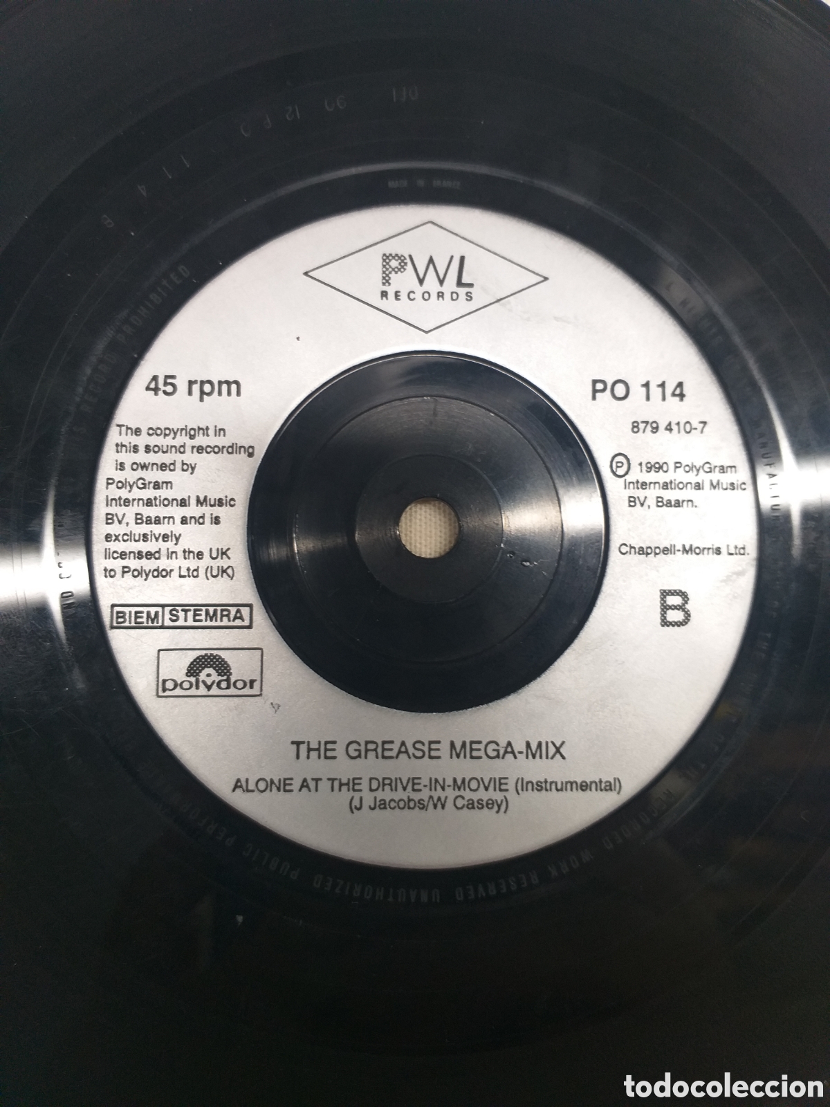 Discos de vinilo: THE GREASE MEGAMIX - MAXI SINGLE VINILO - Foto 4
