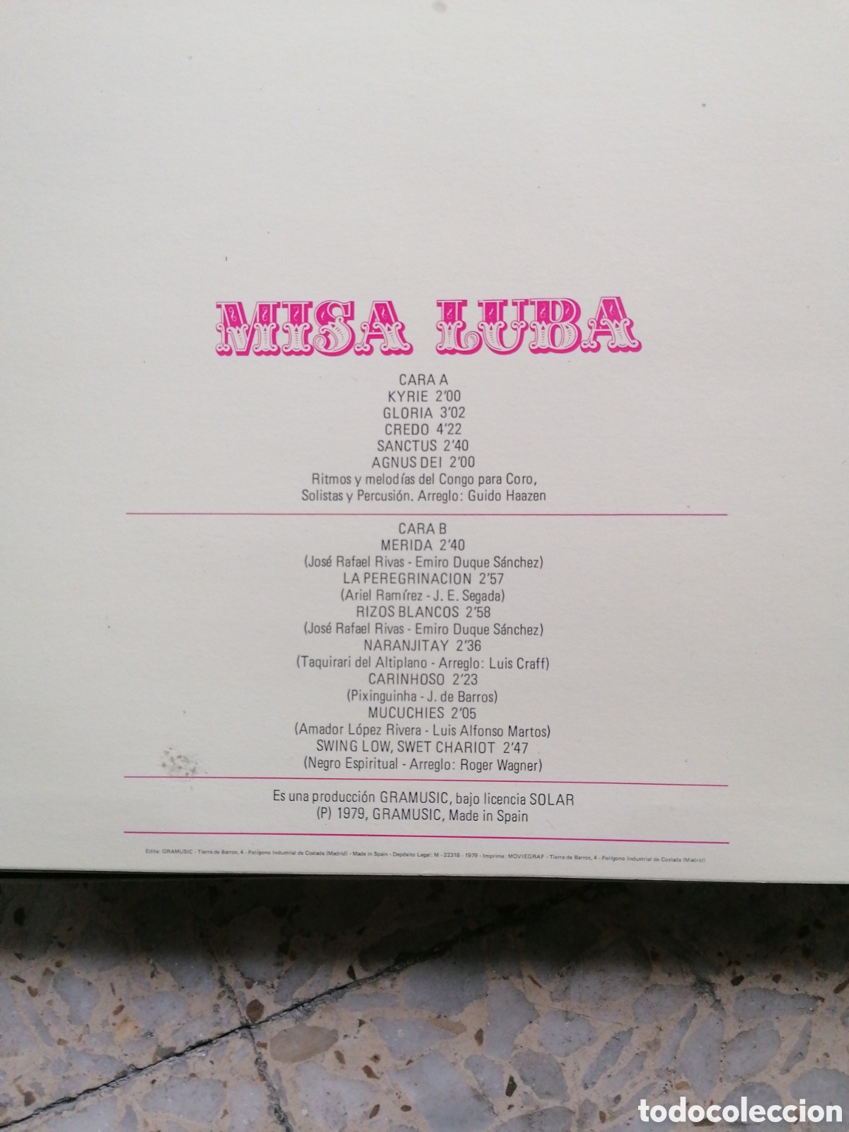 Discos de vinilo: LP CANTORIA DE MERIDA MISA LUBA 1979 - Foto 2