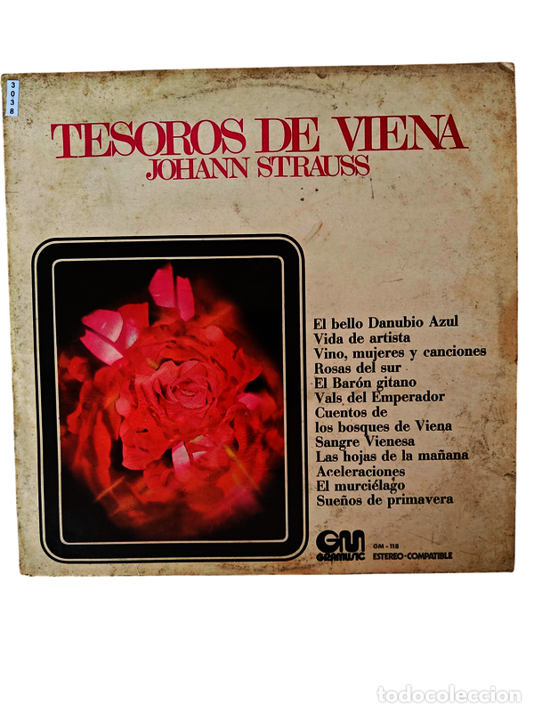 Vinyl records: VIN3038 Tesoros de Viena, Johann Strauss VINILO SEGUNDA MANO