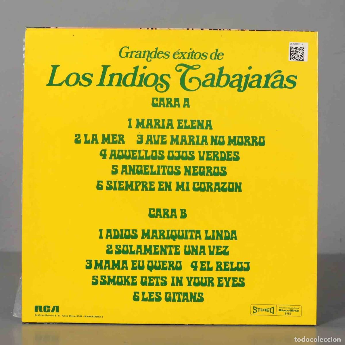 Discos de vinilo: LP. Los Indios Tabajaras &ndash; Grandes &Eacute;xitos De Los Indios Tabajaras - Foto 2