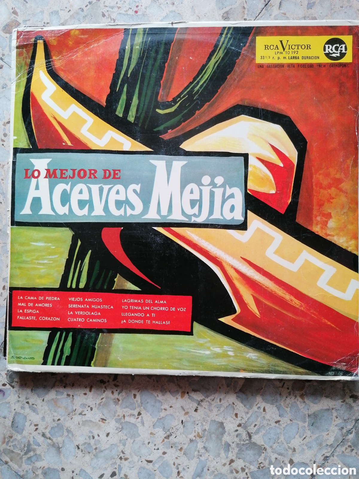Disques de vinyle: LP LO MEJOR DE ACEVES MEJIA 1962