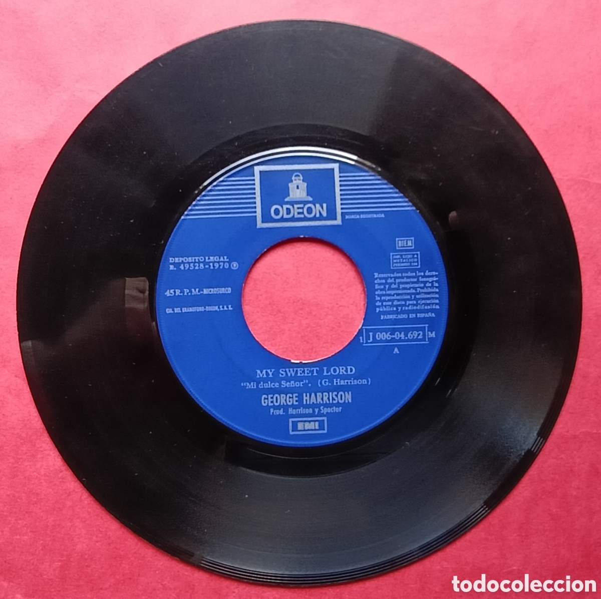 Discos de vinilo: George Harrison,- single ,- my sweet lord - Foto 3