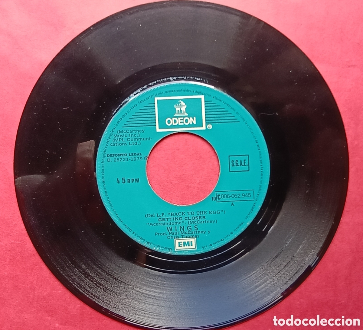 Discos de vinilo: Wings,- getting closer,- single,- 1979 - Foto 3