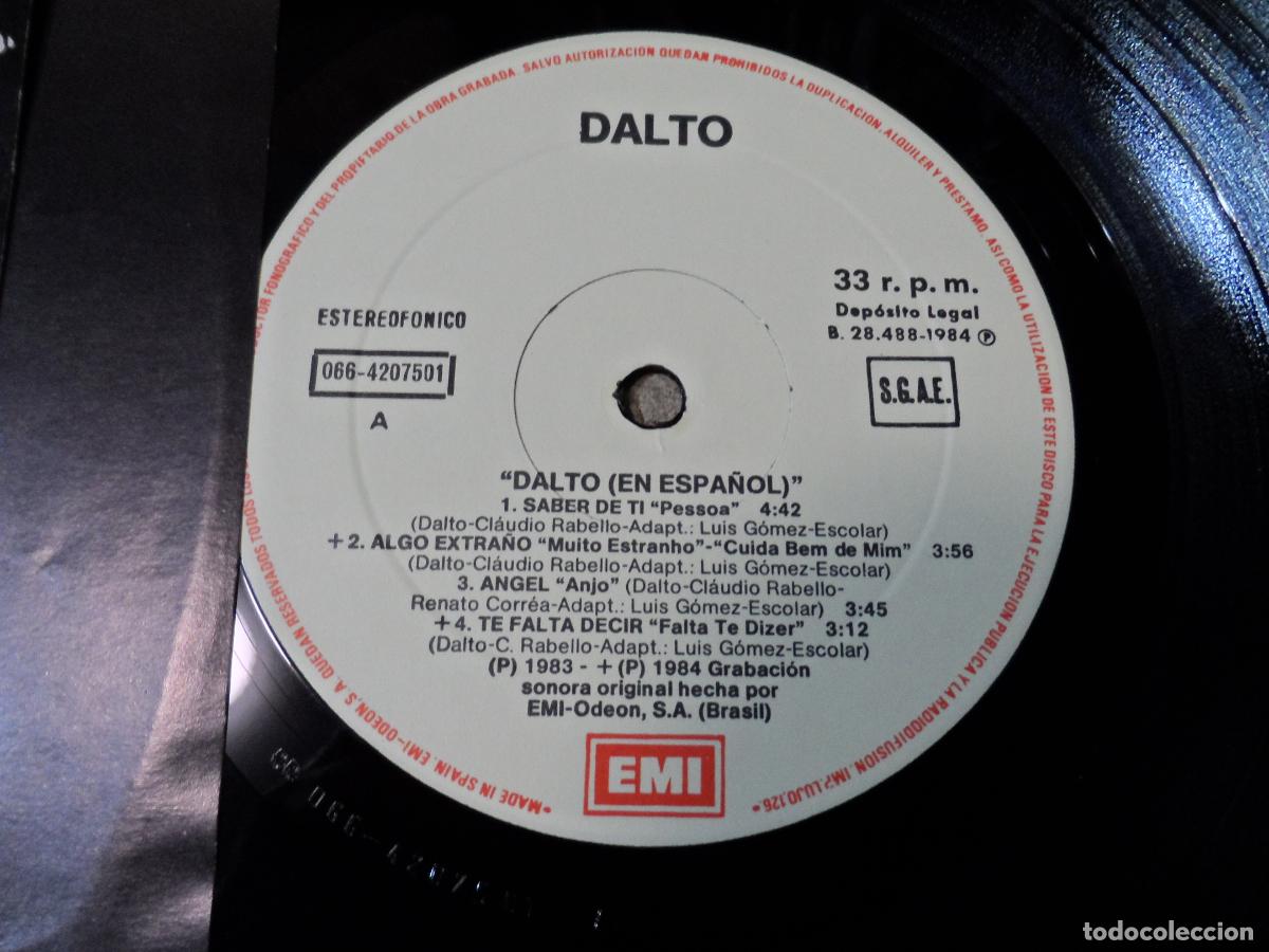 Discos de vinilo: DALTO - DALTO EN ESPA&Ntilde;OL (SPAIN 1984) - Foto 3