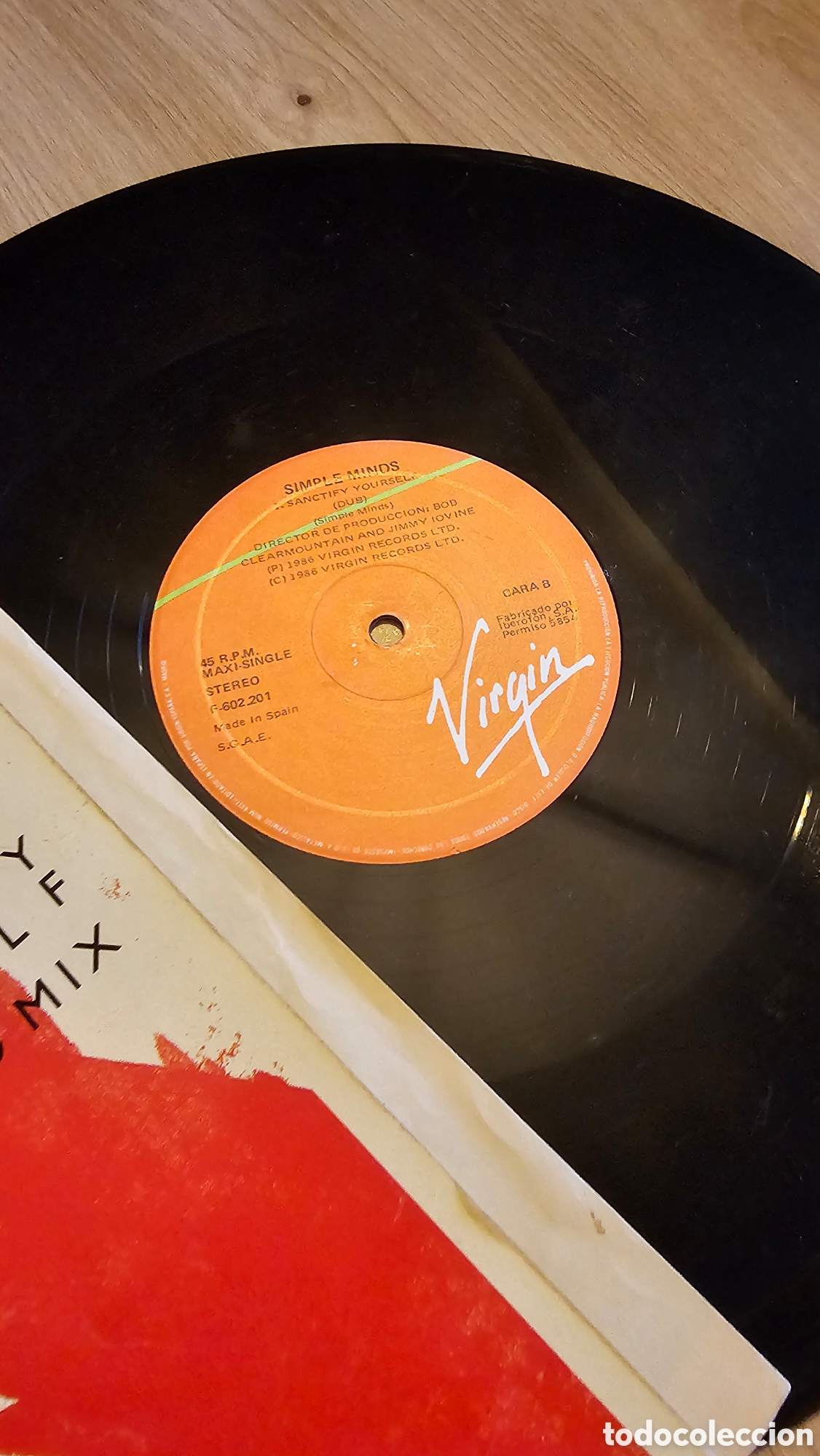 Discos de vinilo: Disco vinilo Simple Minds &rdquo;Sanctify Yourself&rdquo; - Foto 4