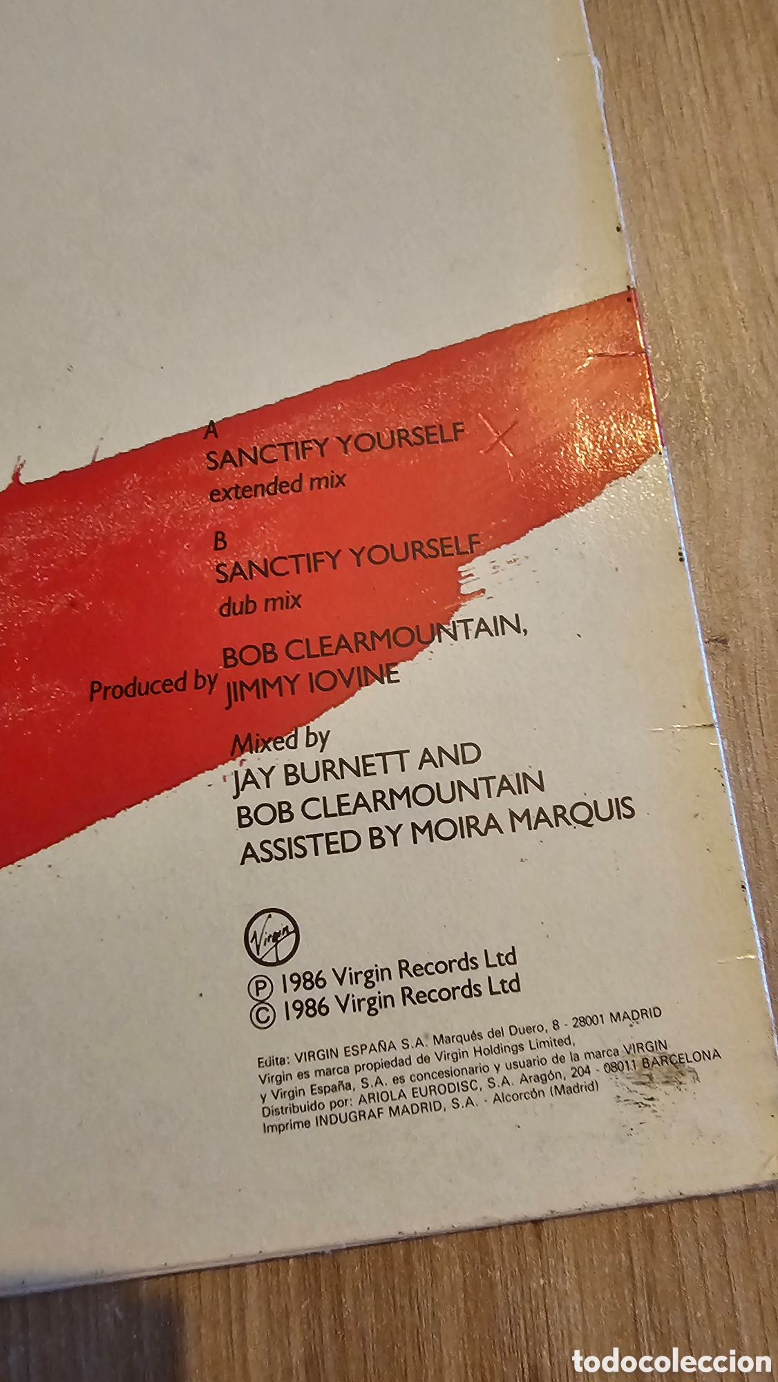 Discos de vinilo: Disco vinilo Simple Minds &rdquo;Sanctify Yourself&rdquo; - Foto 6