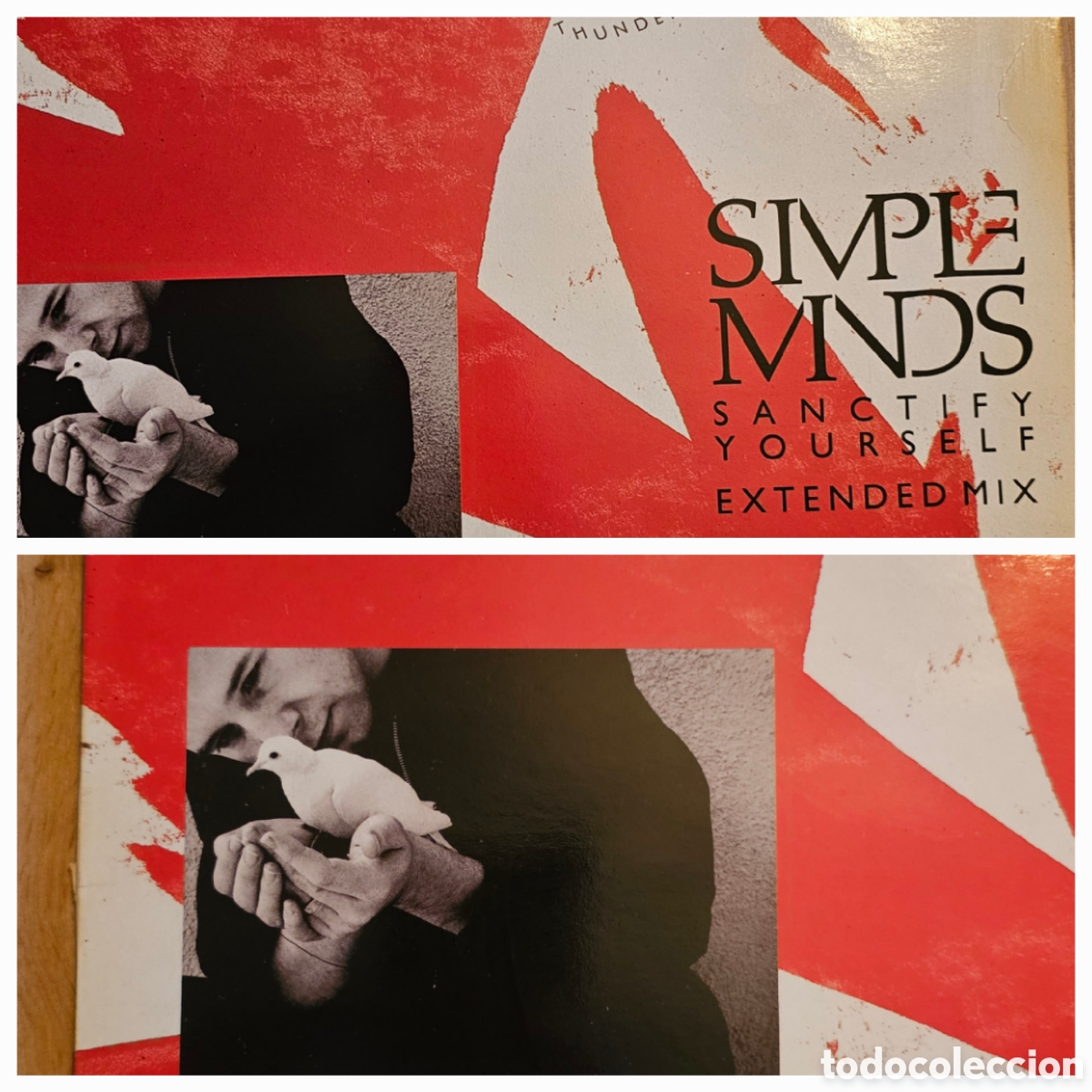 Discos de vinilo: Disco vinilo Simple Minds &rdquo;Sanctify Yourself&rdquo; - Foto 1