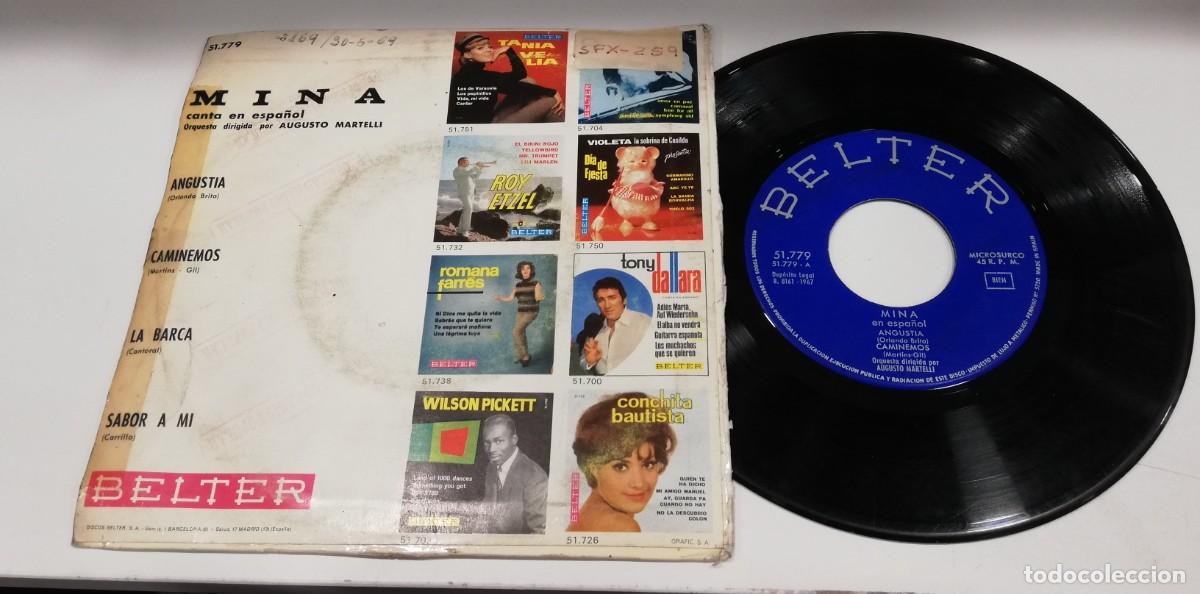 Discos de vinilo: SCO36- Mina - En Espa&ntilde;ol (7&rdquo;, EP) - Foto 2