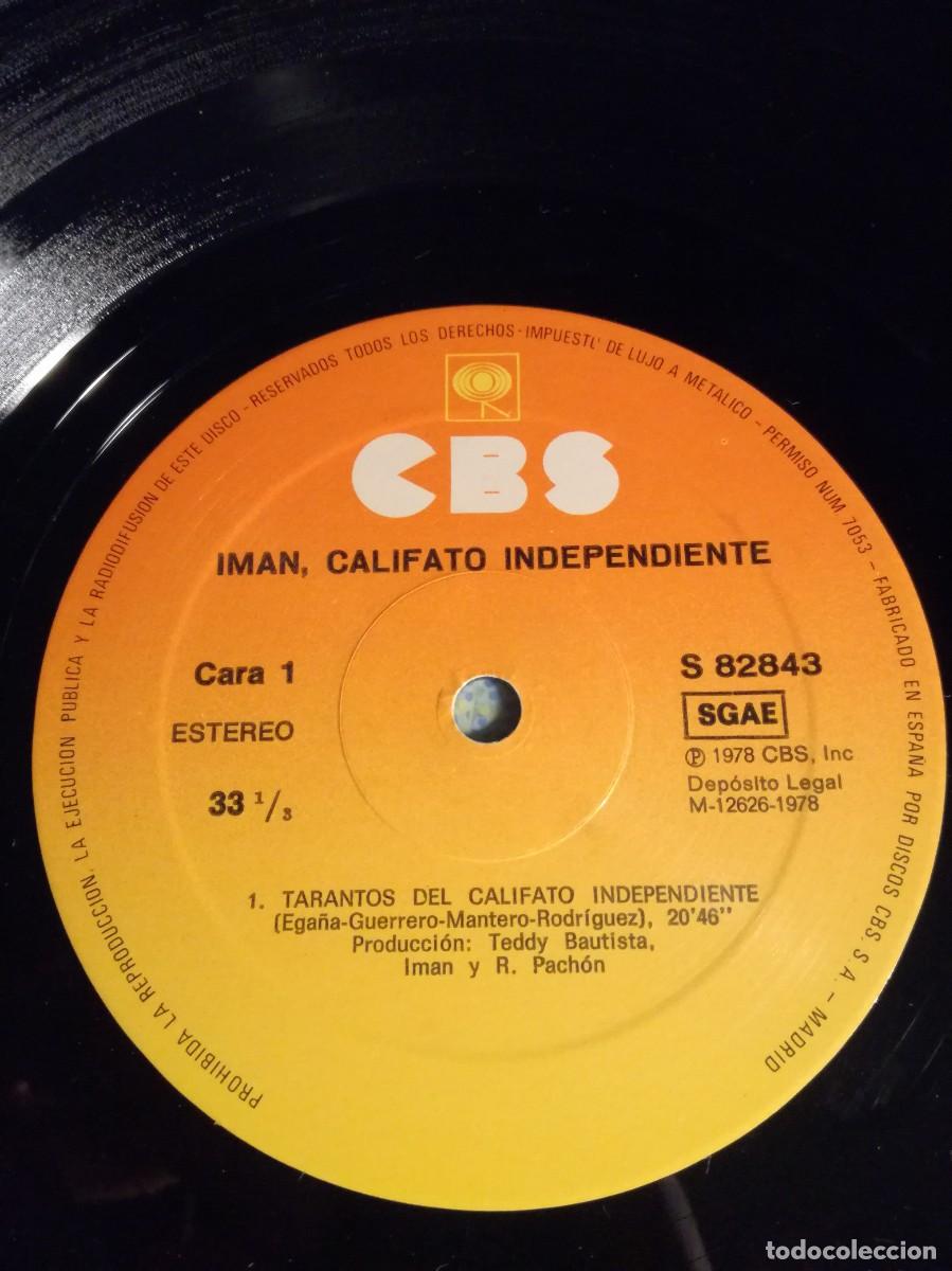 Discos de vinilo: IMAN CALIFATO INDEPENDIENTE-GATEFOLD-ORIGINAL 1978 - Foto 4