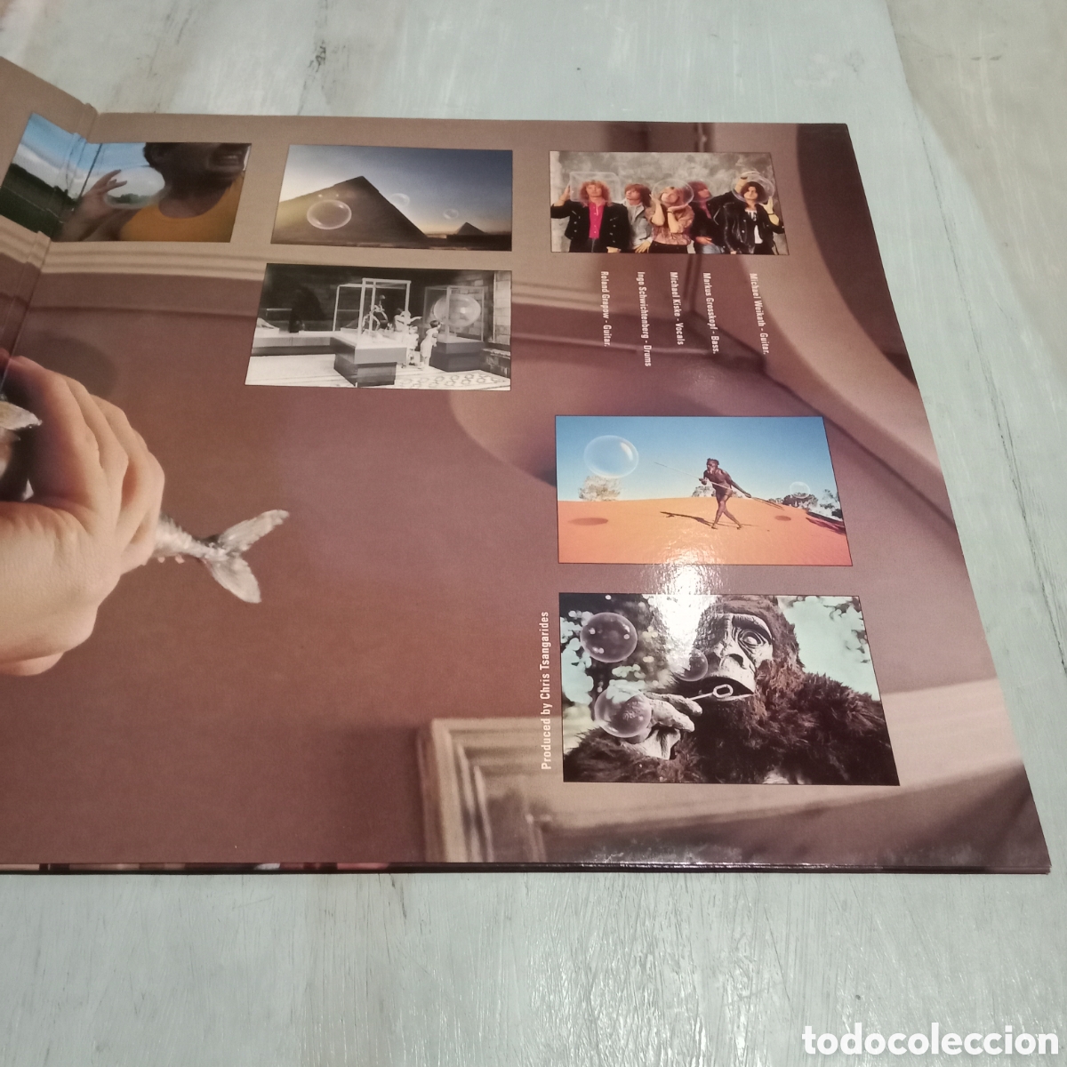 Discos de vinilo: HELLOWEEN - PINK BUBBLES GO APE - LP GATEFOLD - Foto 5