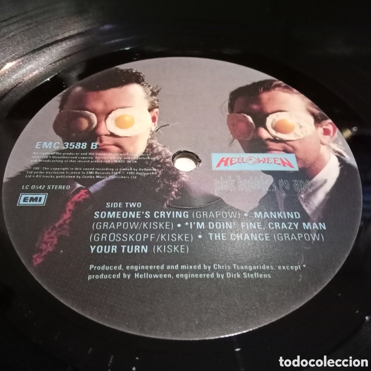 Discos de vinilo: HELLOWEEN - PINK BUBBLES GO APE - LP GATEFOLD - Foto 9