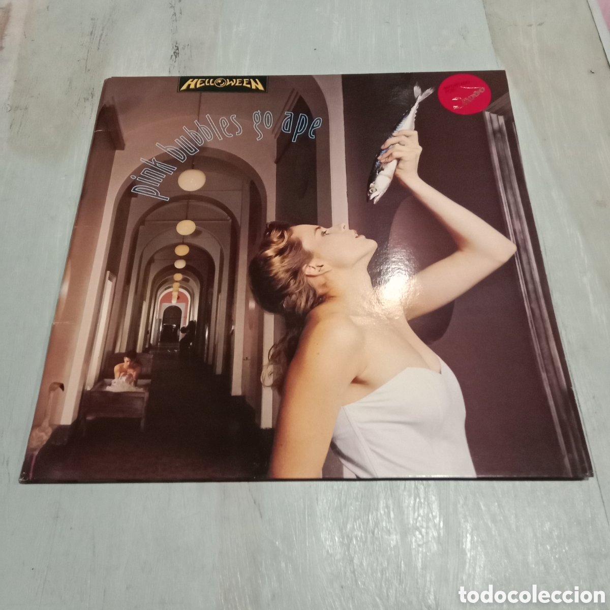 Discos de vinilo: HELLOWEEN - PINK BUBBLES GO APE - LP GATEFOLD - Foto 1